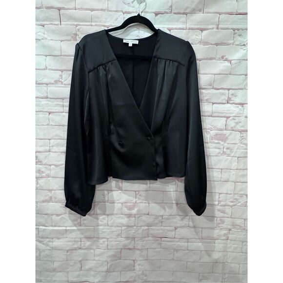 Express x begin mirsalehi long sleeve blouse size large  NWT - Picture 1 of 7